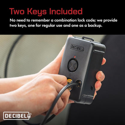 Decibel 3ft Anti Theft Cable Lock with 100dB Loud Alarm Security Lock for Outdoor Gear Power Tools Kayaks Generators