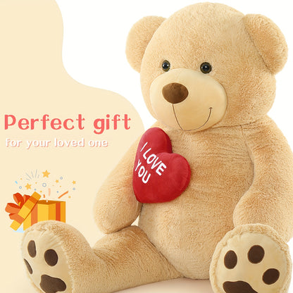 Giant Teddy Bear 6ft Stuffed Animals - "I Love You"Red Heart Jumbo Human Size Teddy Bear for Girlfriend, Boyfriend, Wife, Lover-Birthday, Anniversary, Valentines, Or Long Distance