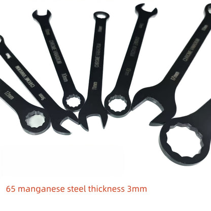 14pcs Industrial-Grade Dual-Purpose Combination Wrench Set - Ultra-Thin 3mm Thick, Manganese Steel, Interchangeable Box-End & Open-End, Durable & Wear-Resistant, Ideal for Home Decor, Outdoor Maintenance, and Electric Vehicle