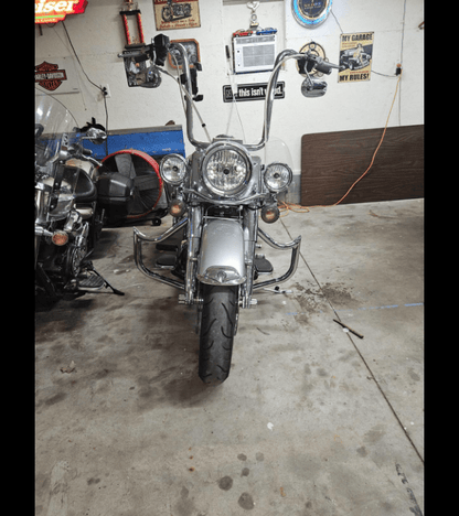 1.5" Engine Guard Crash Bar Compatible with 1997-UP for Harley Davidson Street Glide Electra Glide Road King Replacement for 81013SG14 Steel Silvery
