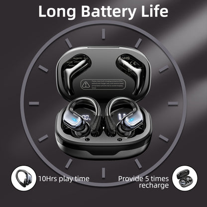 [Pure Bass Sound] LIFEBEE Wireless Earbuds | Earphones with Earhooks | Pure Bass Sound | ENC Noise Cancelling | Dual-LED Display | Built-in Microphone