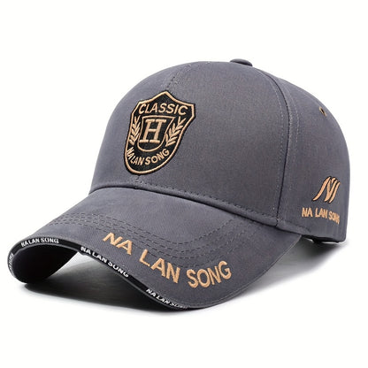 Women's Handmade 3D Embroidered Logo Baseball - Adjustable Snap Closure Sun Hat with Golden/Beige/Navy/Vibrant Color Threads, Lightweight All-Season Outdoor Fishing & Casual, Name/Text Embroidery (Grey/Black)