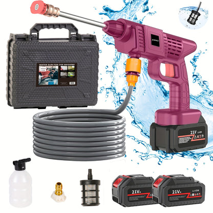 1 Wireless High Pressure Water Gun, Portable Cordless Car Washing Tool, Powerful Car Washing Tool, Garden Hose Nozzle, Multi-functional Watering Tool, Suitable for Home, Garden  Car  Elevator.., Power Washer, Portable Car Was