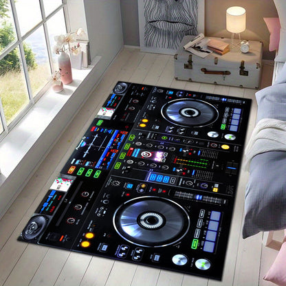 Brown Polyester Knit Non-Slip Hand Wash Only Machine Made Indoor/Outdoor Decorative Carpet, Soft & Cozy, Elegant Design, with Polypropylene Backing, for Living Room, Bedroom, Office