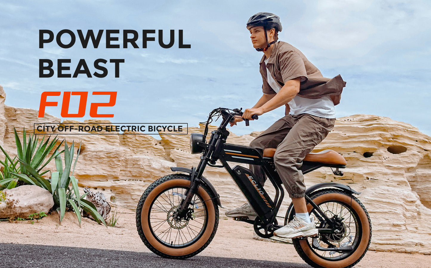 Eclio F02 Electric Bike for Adults, 20mph Ebike with 48V Removable Battery, 20" FAT Tires & LCD Display, Supports 330lbs - Ideal for Commuting & Urban Leisure Riding