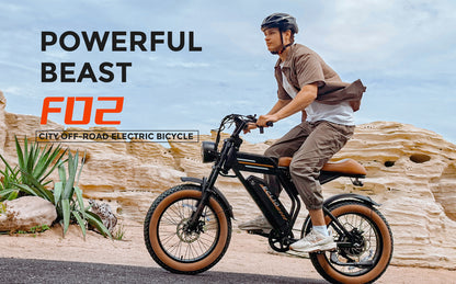 Eclio F02 Electric Bike for Adults, 20mph Ebike with 48V Removable Battery, 20" FAT Tires & LCD Display, Supports 330lbs - Ideal for Commuting & Urban Leisure Riding