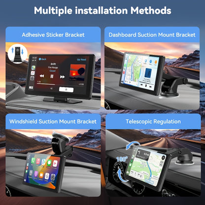 9'' 1080P Carplay Touch Screen | Double Car Stereo, Radio, Mp5 Player, Car Audio Receivers, Supports Mirror Link, Hands Free Call, Bt/Fm/Wireless Remote, Tf/Usb/Aux With Ir Remote Control, Universally Applicable, Usb Charging