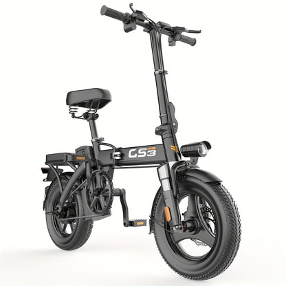 UPlee Peak Power 740W Electric Bike For Adults, 20MPH Full Shock Absorption Comfortable Riding, 48V6/8/10/15/17.5Ah, Max 32Miles Folding Ebike, 14'' Tubeless Off-road Tire, City Commuter