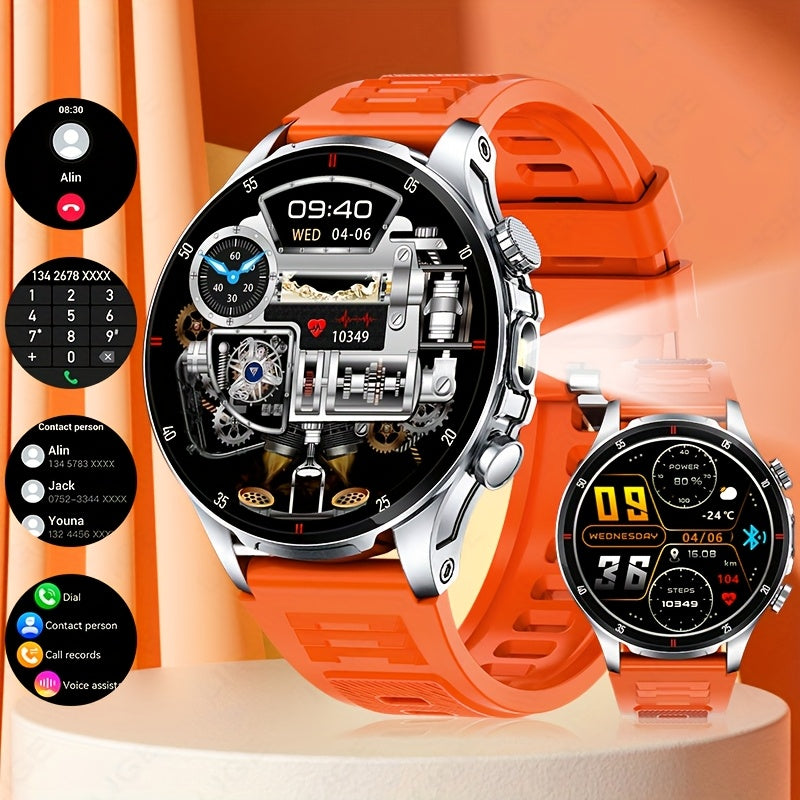 [SUNKTA Smart Watch] SUNKTA Smart Watch for Men Women | 1.53" Full Touch Display, Long Range Flashlight, Wireless Calls, 100+ Activity Modes, Call & Message Alerts, 290mAh Large Battery, Fitness Tracker, Compatible with iPhon