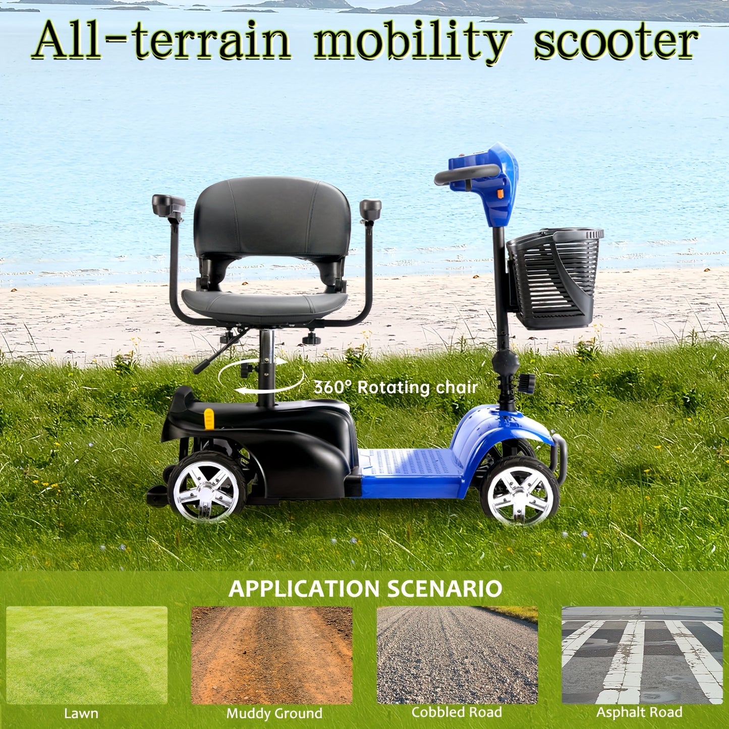 SAY YEAH Foldable Electric Scooter Has A 250W Motor, 12V/12.7Ah Battery, 15-16 Mile Range, And 5-7 Mph Top Speed. It Includes Puncture-proof Tires, Supports 270 Lbs, And Comes With A Charger And Phone Mount. Suitable For The