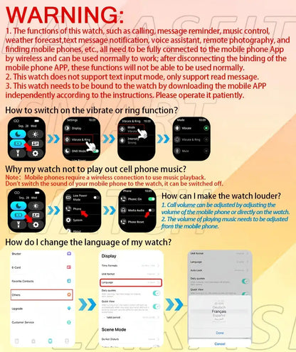 Smart Watch for Men And Women, 1.83inch HD Screen Full Touch Screen, Call & Message Functions, Pedometer, Multiple Sports Modes, Water, Compatible with IOS/Android Devices, Simple Style, Ideal Gift for Any Occasion