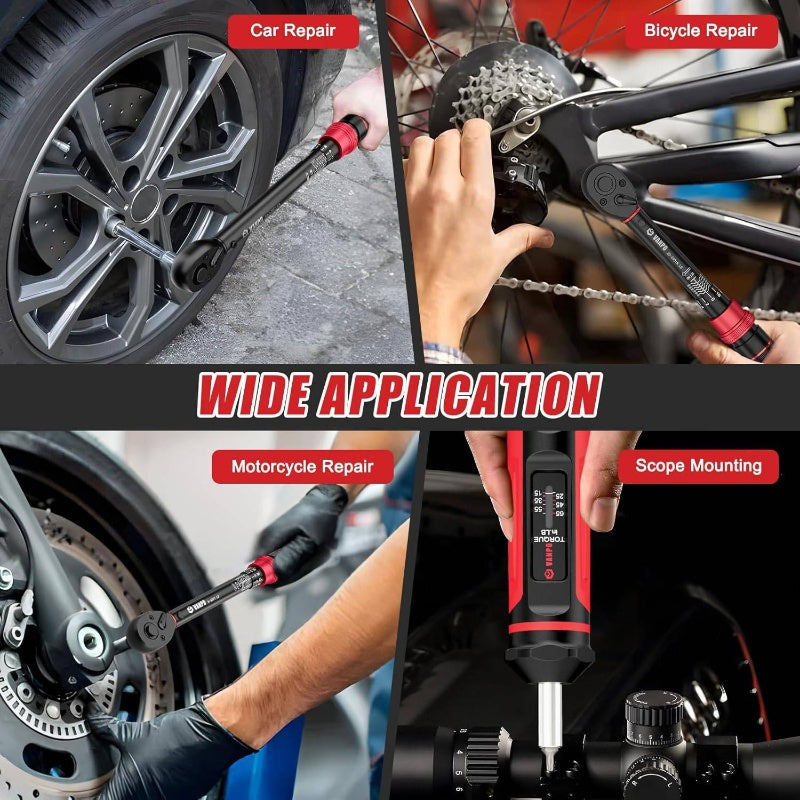Torque Wrench Set, 14 38 12 Click Torque Wrenches 20 - 240in - lb, 5 - 45ft - lb, 10 - 170ft - lb 3 Accuracy 10u201380in - lb Torque Screwdriver, Automotive, Motorcycle, Bike Scope, Adjustable Torque Wrench, Torque Wrench for