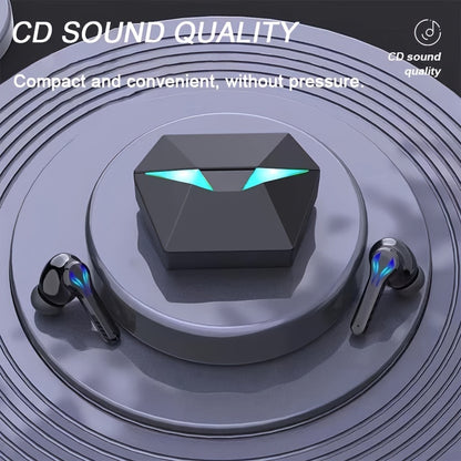 [40H Wireless Gaming Earbuds] Wireless Bluetooth Gaming Earbuds | Blue Light, 3D Surround Sound, 40H Battery, Touch Control | Perfect for Streamers & Gamers