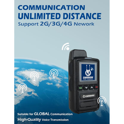 2 Pack X13 Global 4G/5G Walkie Talkies with Lifetime Free Data & SIM Cards - Nationwide Unlimited Range Two-Way Radios, 4000mAh Type-C Battery, -Like Tracking, Heavy-Duty for Hunting, Fishing,, Events (Black)