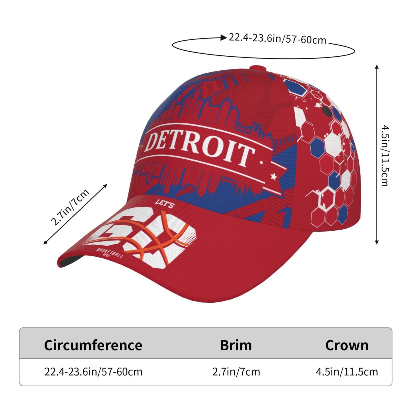 Adjustable Snapback Hat for Detroit State Basketball And Baseball, Perfect for Game Day Gifts for Fans of All Ages