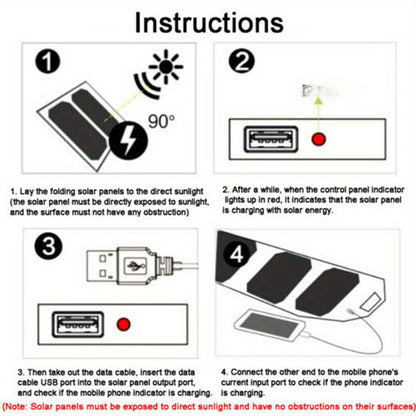 1pc Portable Solar Panel Outdoor travel USB power charger for emergency charging of cell phones, laptops, tablets, fans, flashlights - Solar powered, no batteries needed, Solar Panel With Battery, Portable Power Station With