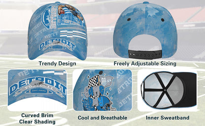 Detroit Football City Baseball Cap Adjustable In My Detroit Era Snapback Hat Cap Game Day for Women Men Fans Gift