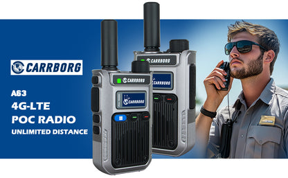 Nationwide Fast Radios Unlimted Range Lifetime Free LTE Walkie Talkies Long Range Two Way Radios Global PoC with SIM Cards(2 Pack), Team Coordination, Longrange Communication, Lightweight Radio, Durable Build, Reliable Commun