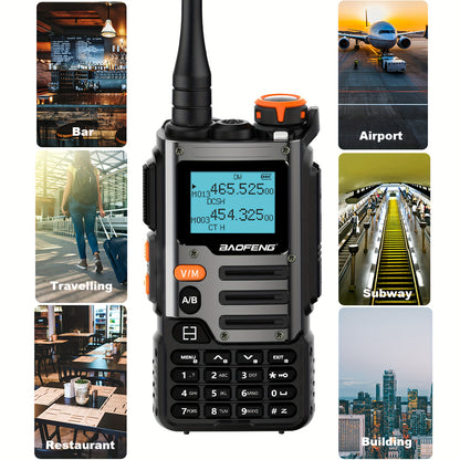 1/2 Packs Baofeng UV-K6 Walkie Talkie Air Band Radio TYPE-C K6 Charge 2600mAh UHF VHF DTMF FM NOAA Wireless Frequency Two Way Radio