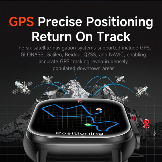 SENBONO Outdoor GPS Smart Watch for Men & Women - 2.01" HD Display, GPS, Compass, Altitude, Wireless Calls, 100+ Sports Modes, Music Control, Weather, Alarm, Camera Control, AI Voice Assistant, Calculator, Sleep Monitoring, U