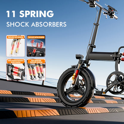 Foldable Electric Bike for Adults & Teens, M1 700W Ebike, 48V 20Ah Removable Battery 32km/h, LCD Display, Perfect for Back to College, Dual Disc Brakes, Commuting, Camping And Giving (Fall Deal)