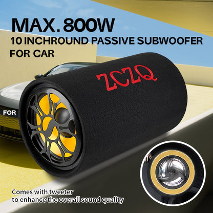MAX.800W 10-inch Car Round Passive Subwoofer, Delivering Excellent Bass Performance and Powerful Sound, Enhancing and Improving Audio Quality. This 12V High-power Full-range Subwoofer Elevates Your Driving Experience with Pre
