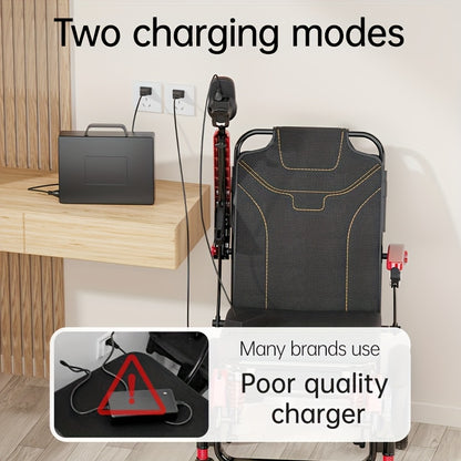 Heavy-Duty Electric Wheelchair for Seniors & s - 500W High-Power Motor, 30+ Mile Range, 350 lbs Capacity, Dual Battery System, All-Terrain Climbing (/Outdoor) - -Grade Mobility Aid with & Reliable Battery Management