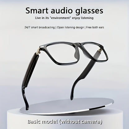 1080P Video Glasses with Real-Time Translation, 160 Languages, High-Definition Audio & 4K Motion Recording, Noise Reduction, Wireless Call, Wireless, Magnetic Charging - USB Rechargeable for TV, Mobile Phones, Laptops, Cyclin