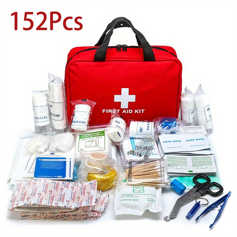 ROORUNS 152/ 338pcs Adventure Essentials Kit - Emergency Preparedness Set for Hiking, Car Travel & Family Safety, Survival Tools with Compact Medical Suitable for Camping and Adventure - The Perfect Gift for Both Men and Wome