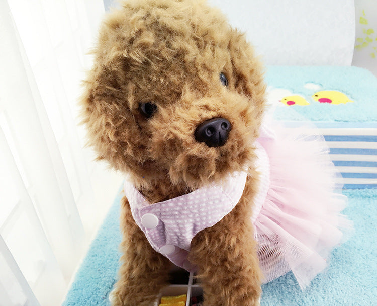 Cute Dog Dress with Mesh Design