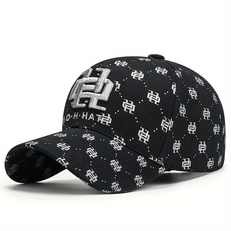 Luxury Baseball Cap - Adjustable Strap, Lightweight Sun Hat for Men & Women, Black/, All-Season Outdoor Sports, Formal & Everyday Use - Elegant Gift Idea, Baseball Accessories, Sleek Embroidery Design, Sunshade Accessory, Pre