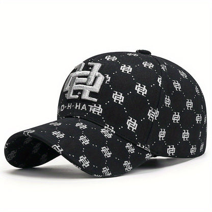 Luxury Baseball Cap - Adjustable Strap, Lightweight Sun Hat for Men & Women, Black/, All-Season Outdoor Sports, Formal & Everyday Use - Elegant Gift Idea, Baseball Accessories, Sleek Embroidery Design, Sunshade Accessory, Pre