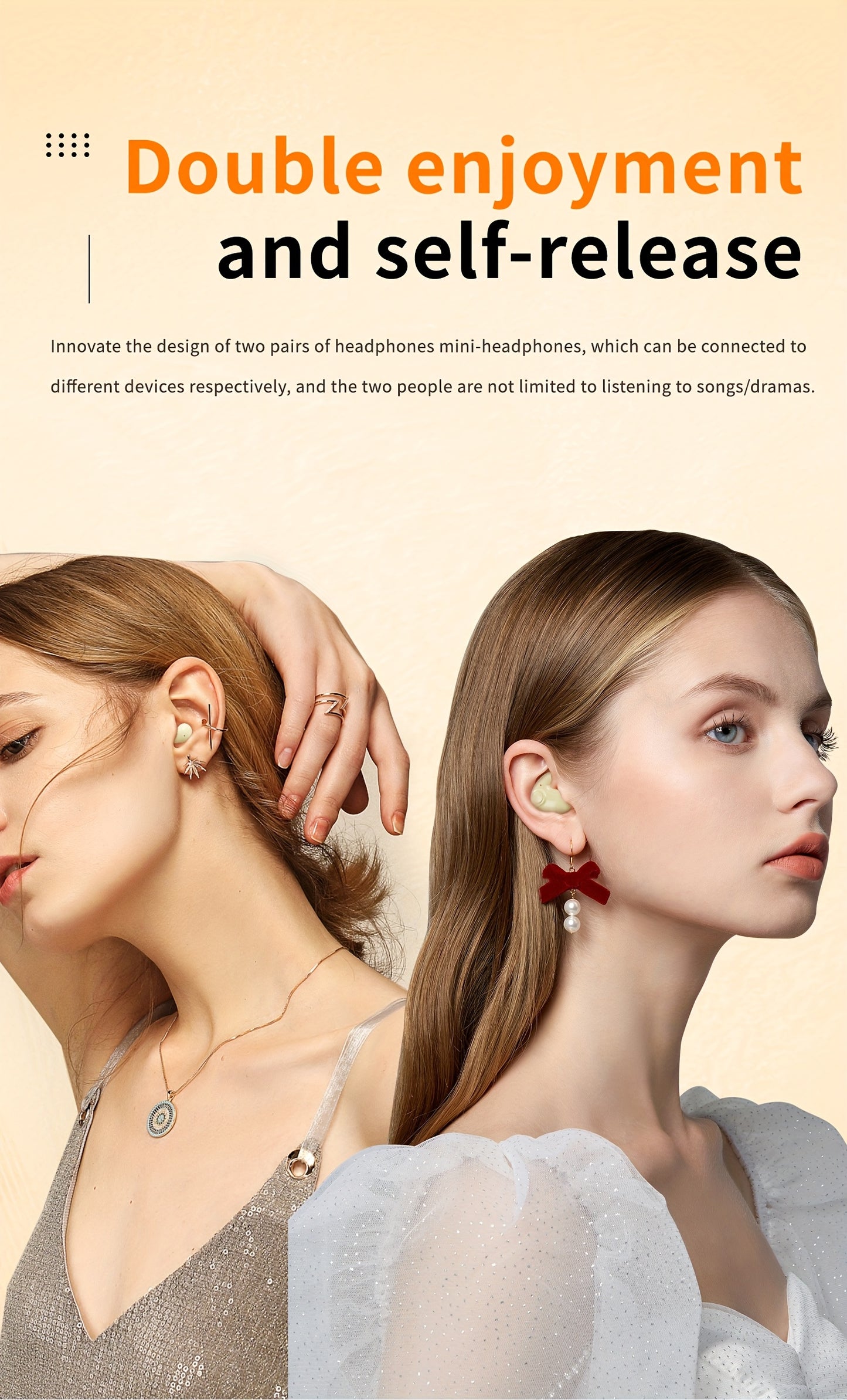 2 Pairs Of In Ear Wireless Wireless Earbuds, Invisible Mini Sleep Earbuds, Long Battery Life, Comfortable To Wear, High Fidelity Sound Quality, Intelligent Noise Reduction, Bass Loop, Touch Control, Digital Display Screen, Of