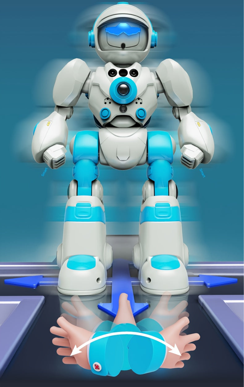 RC Robot Toy for Kids Remote Control Robot Toy, Smart Gesture Sensing Rechargeable & Programmable Robot Walking Dancing Singing Voice conversation Chirstmas Gift for Boys Girls