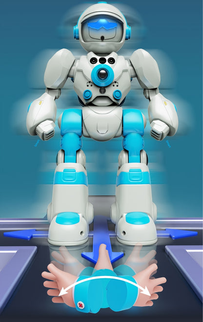 RC Robot Toy for Kids Remote Control Robot Toy, Smart Gesture Sensing Rechargeable & Programmable Robot Walking Dancing Singing Voice conversation Chirstmas Gift for Boys Girls