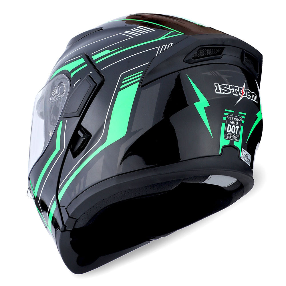MOTORCYCLE MODULAR FULL FACE HELMET FLIP UP DUAL VISOR HELMET