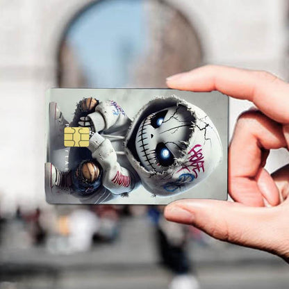 A Set of 1 Item Featuring 2 Styles And Another Set with 4 Styles of Thick Matte Credit Card Decorative Stickers. Suitable for Credit Cards, Bank Cards, Bus Cards, And Removable Self-Adhesive Decorative Stickers.