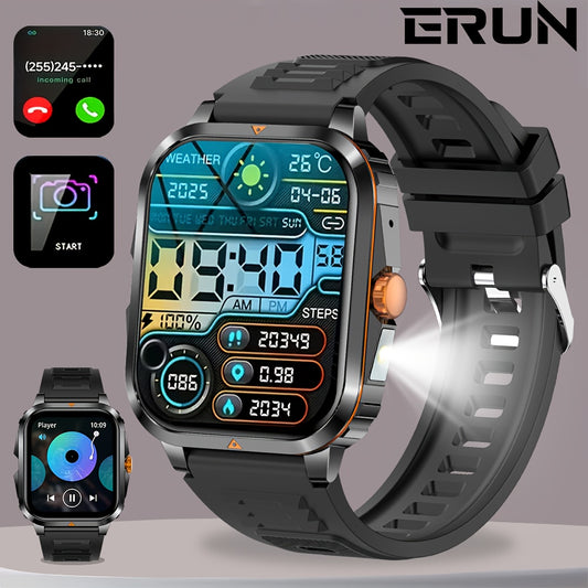 2025-Themed Touch Smart Watch with LED Lighting, Wireless Call, SMS Reminder, USB Charging, Fitness Tracker, Step Counter, Calorie, Music, Weather, Alarm, Calculator