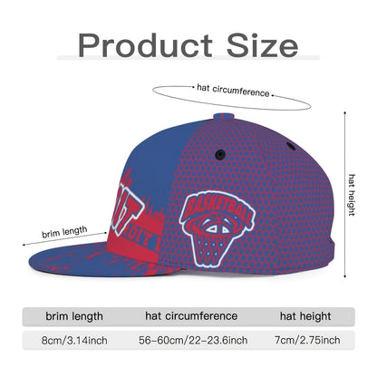 Unisex Basketball Flat Brim Baseball Cap - Adjustable Cap with Snap Closure, Detroit Graffiti Cool Print Creative Design - Game Day Cap - Fan Apparel - Breathable, Suitable for All Seasons - Ideal for Outdoor And Casual Wear