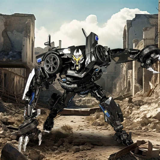 1pc Transformers Roadblock Executor Robot 2-in-1 - Transformable Car with Gun, Detailed Collectible Statue for Home/Office/Party Decor, Durable Metal Construction, Mixed Colors, Movie-Themed Collectible Figure, Office Decorat