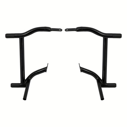 For Harley Parts and Accessories - for Harley Parts - Motorcycle Accessories - Bike - Black Metal Saddlebags Guards Crash Rails Bars for Harley Touring & Electra Street Glide 09-25 - Rugged Design - Sleek Bike Guards - Highqu