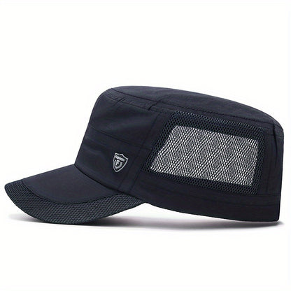 2pcs Men'S Quick-Dry Sun Protection Hats - Breathable Mesh, Lightweight, Adjustable Buckle Closure, Ideal for Outdoor Activities, Outdoor Protection Gear | Stylish Headgear | Lightweight Hat