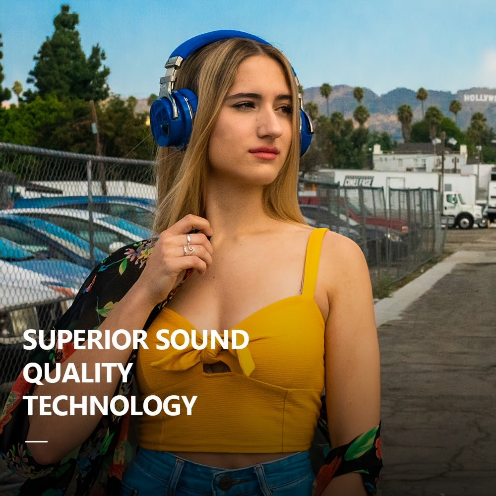 Wireless Noise-Canceling Headphones with Built-in Mic, Deep Bass, Comfortable Protein Ear Cushions, 30-Hour Playtime, Wireless 5.2, Over-Ear Design, Black, Wireless Headphones