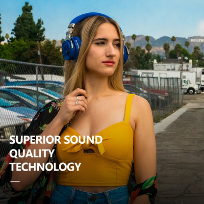 Wireless Noise-Canceling Headphones with Built-in Mic, Deep Bass, Comfortable Protein Ear Cushions, 30-Hour Playtime, Wireless 5.2, Over-Ear Design, Black, Wireless Headphones