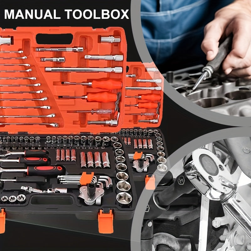 Multi-functional Toolbox Set, Professional And High-quality Automotive Repair Tools (46/121pcs), Drive Socket Ratchet Wrench, Automotive, Motorcycle And Bicycle Mechanical Repair, Household Multi-functional Tool Set, Gift for