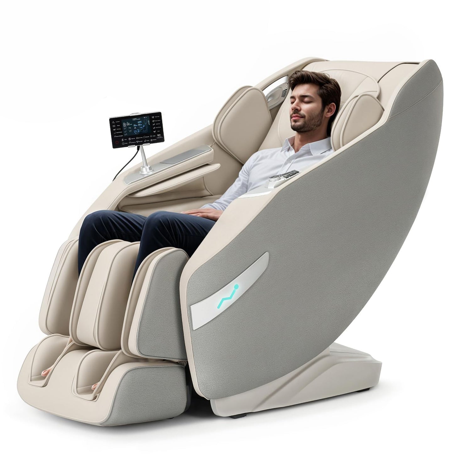 3D Massage Chair Full Body Zero Gravity Recliner - with Heated Heat, 12 Auto Massage Modes, Shiatsu Foot Massage, with 55" SL Track, 28 Airbags Massage, Foot Roller