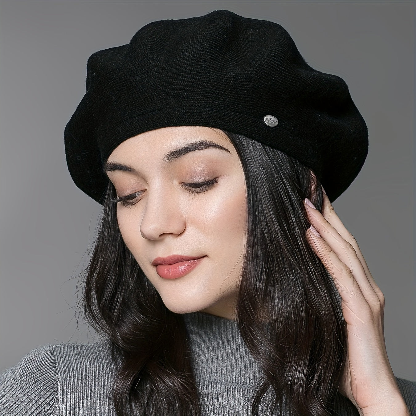 Women'S Winter Warm Fleece Beret Hat - Soft Warm Beanie with Elastic Band, Lightweight & Cozy for Christmas, Everyday & Formal Events - Machine Washable