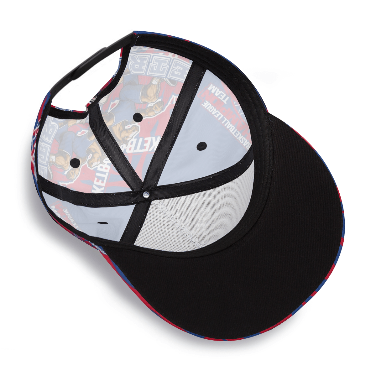 Detroit Basketball Print Snapback Hat - Adjustable Cap with Iconic Court Design, Vibrant Detroit-Themed Suitable for Game Day, Streetwear, &, Casual Apparel