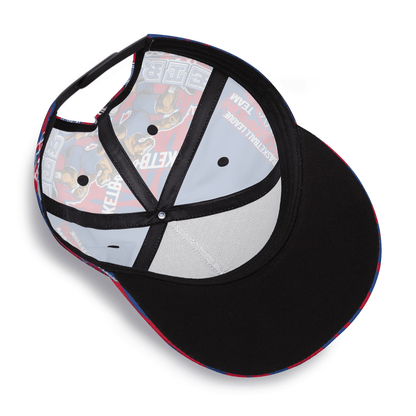 Detroit Basketball Print Snapback Hat - Adjustable Cap with Iconic Court Design, Vibrant Detroit-Themed Suitable for Game Day, Streetwear, &, Casual Apparel
