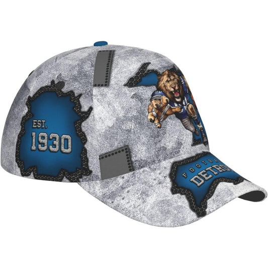 Men's Baseball Cap, 1 Detroit Baseball Cap 3D Printed Patchwork Adjustable Snapback Baseball Cap Unisex Fan Gift